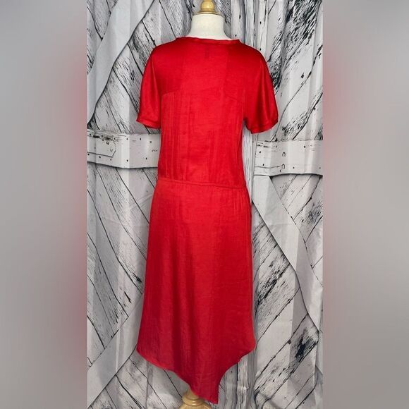 BCBGMAXAZRIA Angelika Red Dress High/Low S - Picture 3 of 6